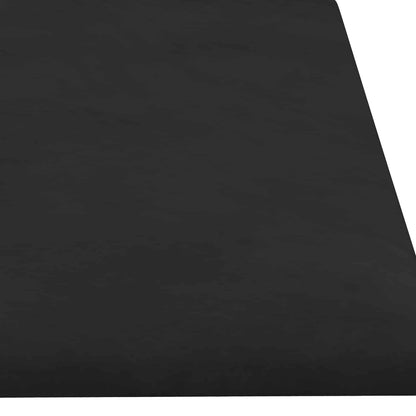 Wandkopfteilen 12 pcs Schwarz 60 x 15 cm Samt