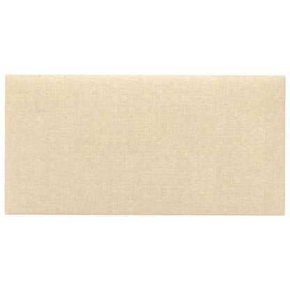 Wandkopfteilen 12 pcs Creme 60 x 30 cm Stoff