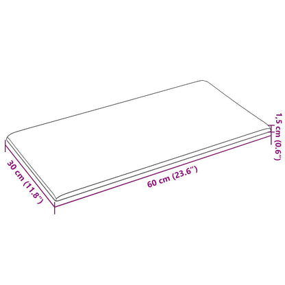 Wandkopfteilen 12 pcs Schwarz 60 x 30 cm Samt