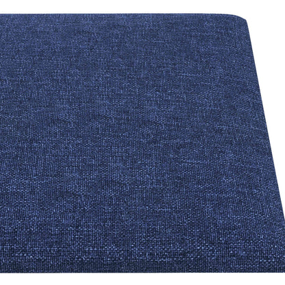 Wandkopfteilen 12 pcs Blau 90 x 15 cm Stoff