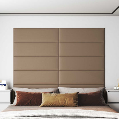 Wandkopfteilen 12 pcs Cappuccino 90 x 30 cm Stoff