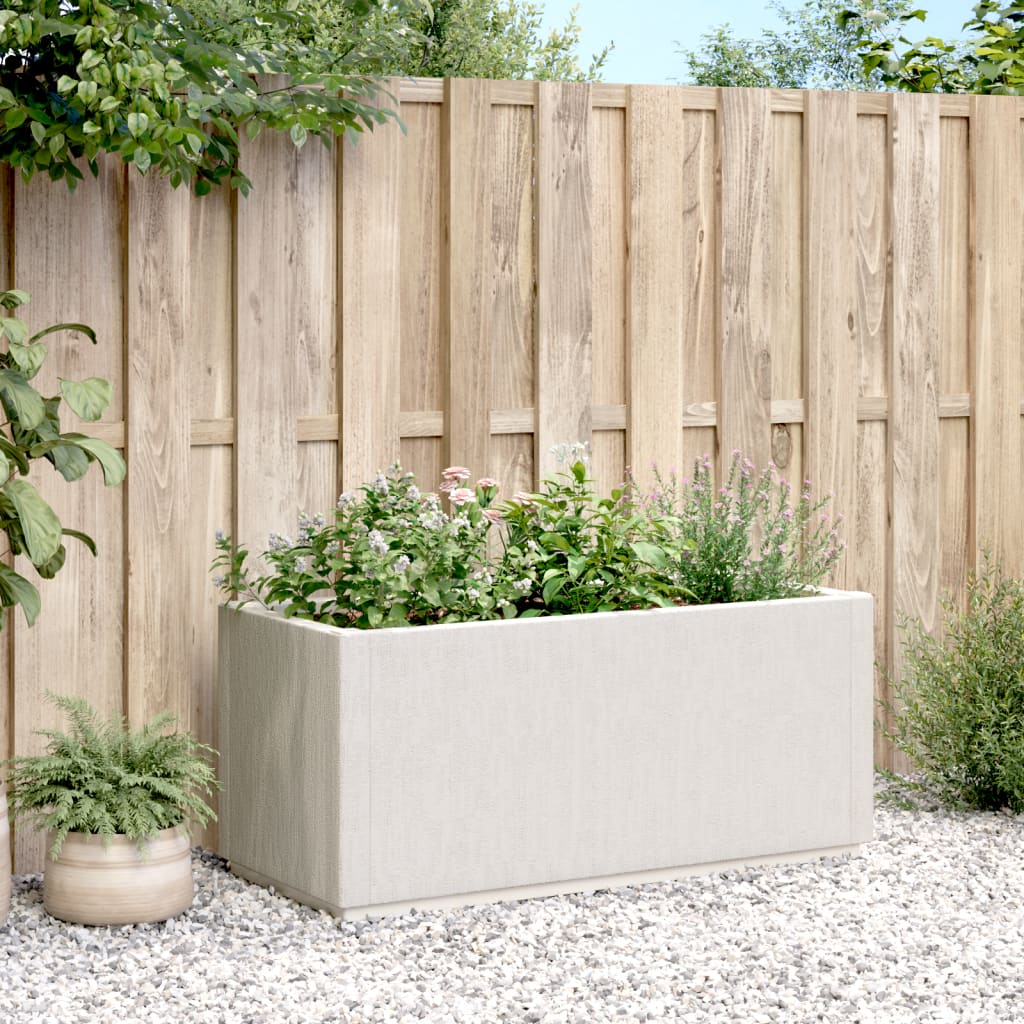 vidaXL Pflanzkübel Weiß 80x36x35 cm PP