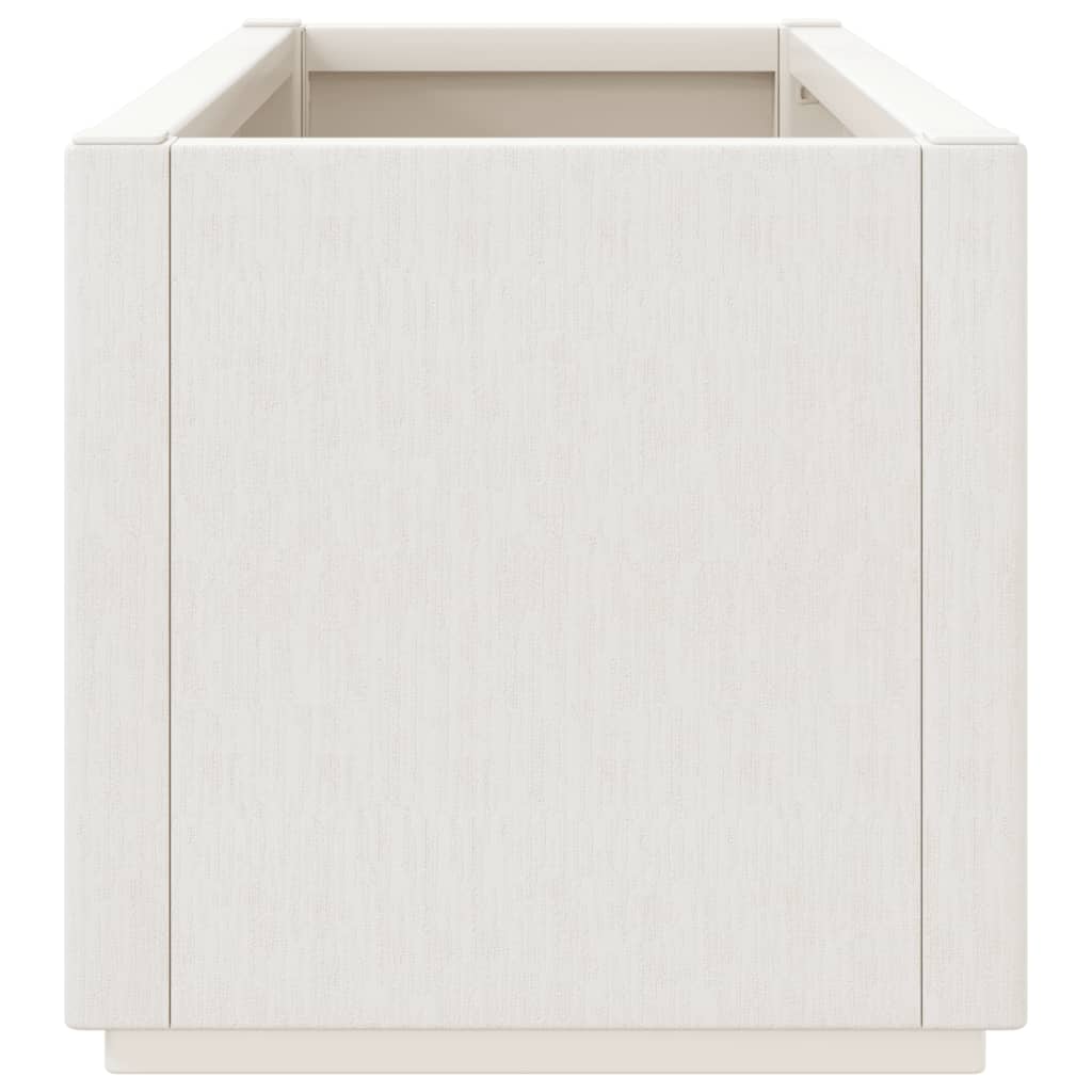 vidaXL Pflanzkübel Weiß 80x36x35 cm PP