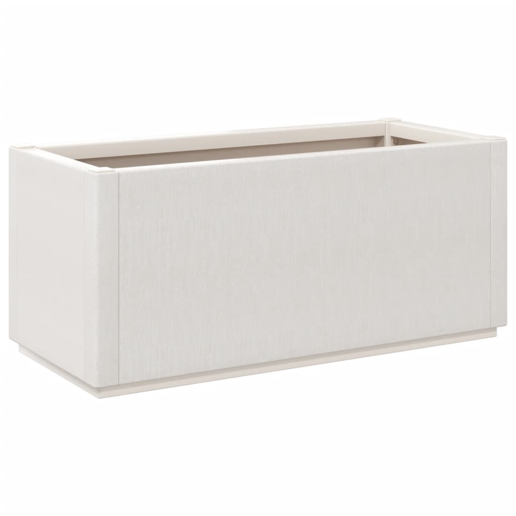vidaXL Pflanzkübel Weiß 80x36x35 cm PP