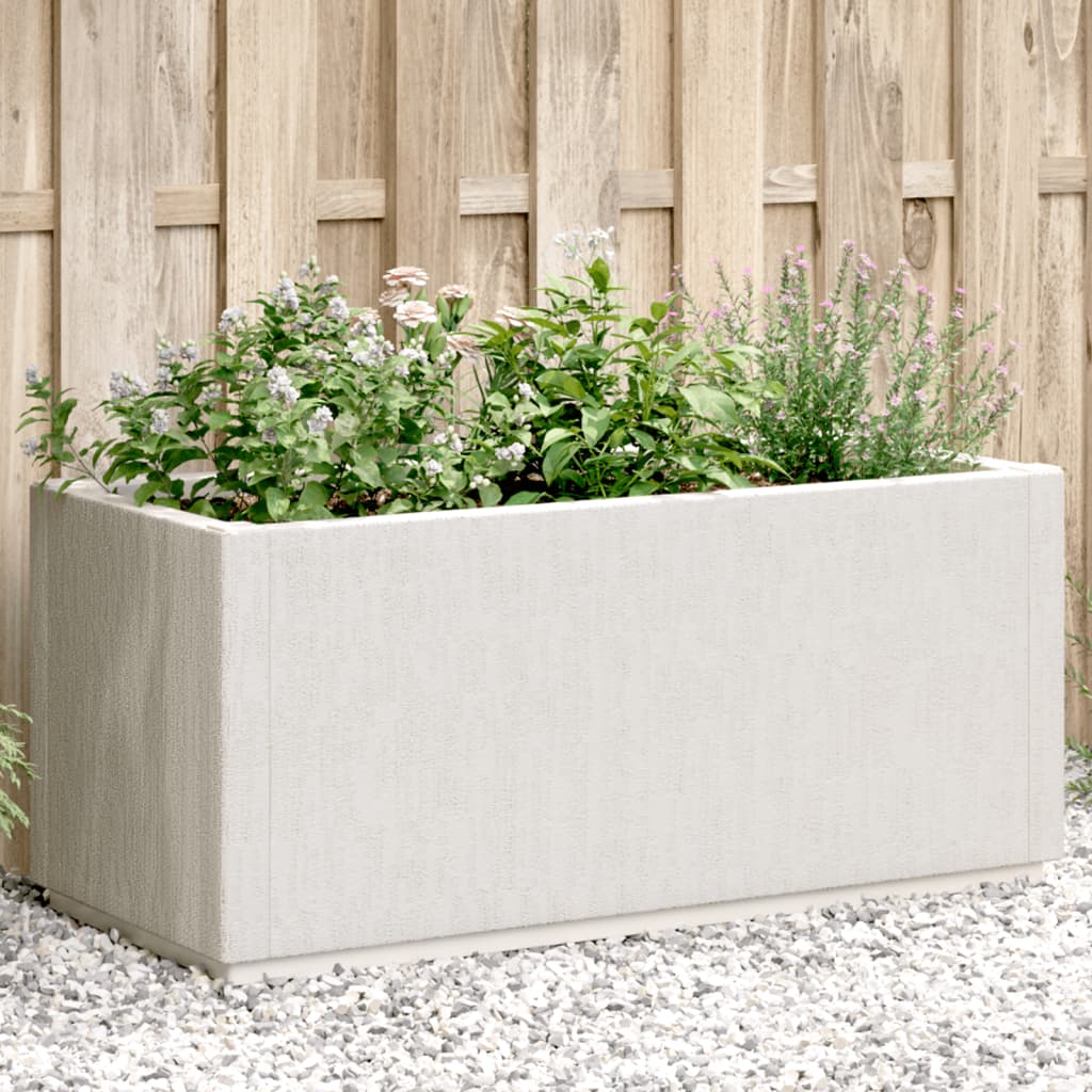 vidaXL Pflanzkübel Weiß 80x36x35 cm PP