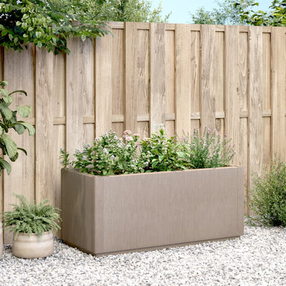 vidaXL Pflanzkübel Hellbraun 80x36x35 cm PP