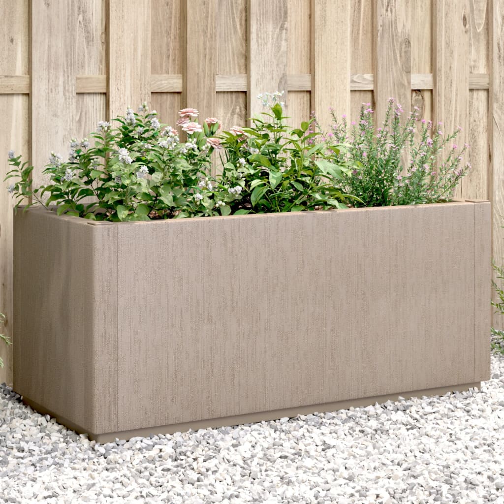 vidaXL Pflanzkübel Hellbraun 80x36x35 cm PP