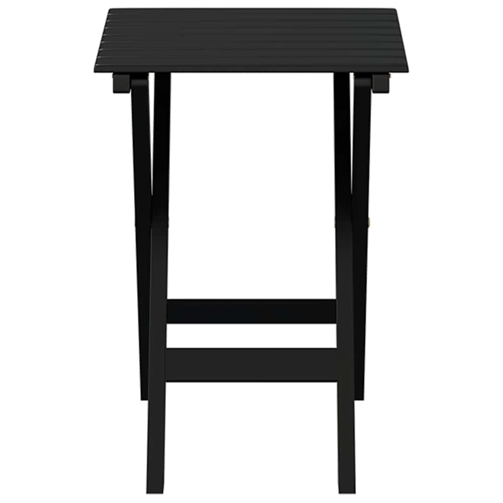 vidaXL Beistelltisch Klappbar Schwarz Massivholz Pappel