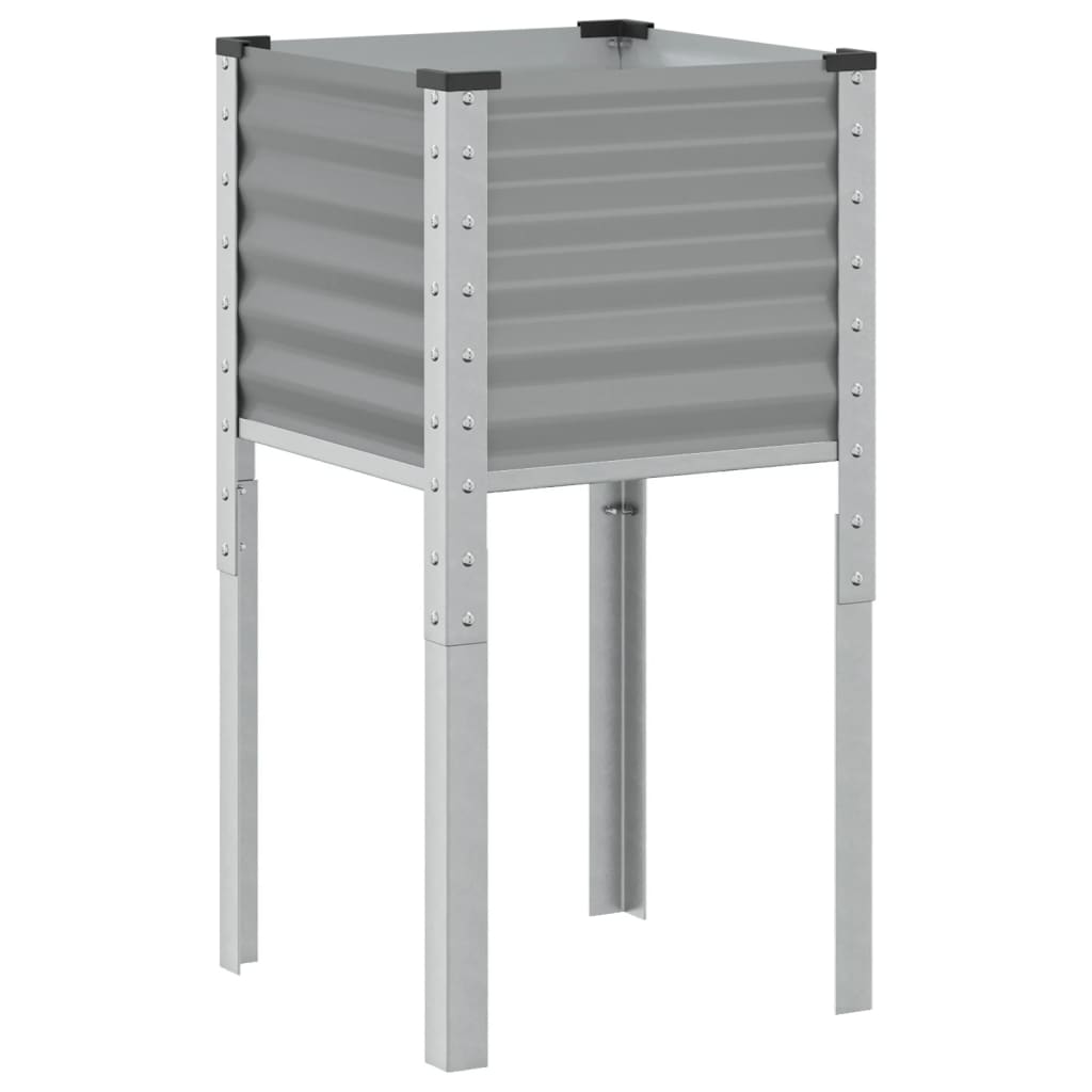 vidaXL Jardinière Gris 45x45x88 cm Acier
