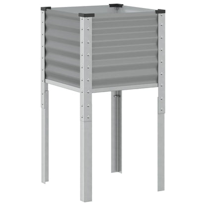 vidaXL Jardinière Gris 45x45x88 cm Acier