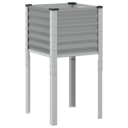 vidaXL Jardinière Gris 45x45x88 cm Acier