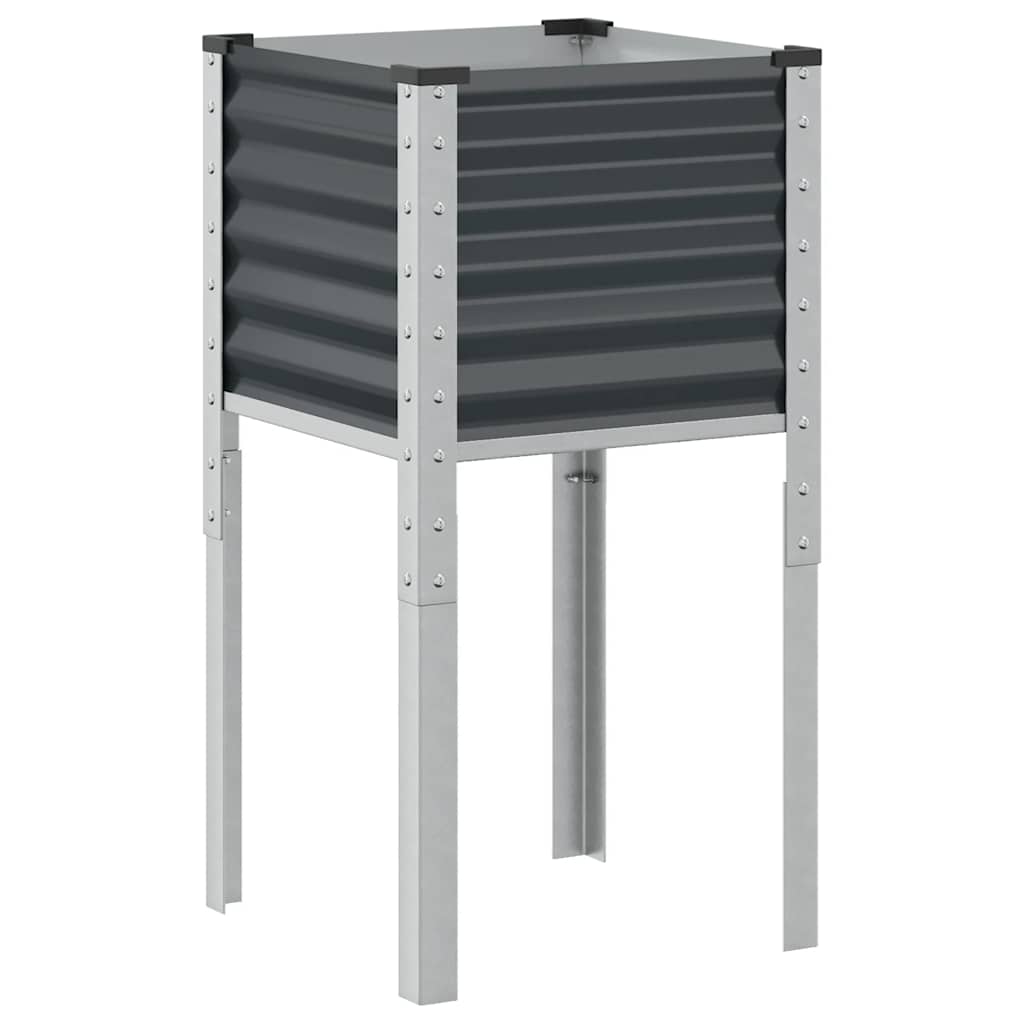 vidaXL Jardinière de jardin anthracite 45 x 45 x 88 cm acier
