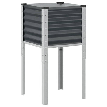 vidaXL Jardinière de jardin anthracite 45 x 45 x 88 cm acier