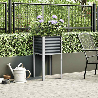 vidaXL Jardinière de jardin anthracite 45 x 45 x 88 cm acier