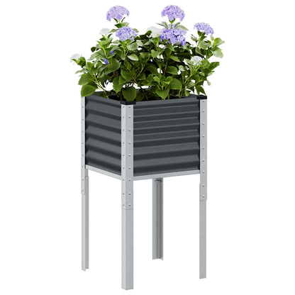vidaXL Jardinière de jardin anthracite 45 x 45 x 88 cm acier