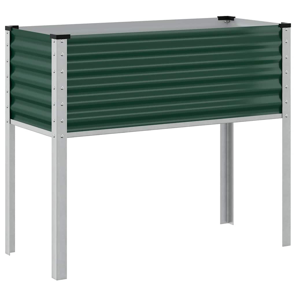 vidaXL Garten-Pflanzgefäß Grün 100 x 45 x 90 cm Stahl