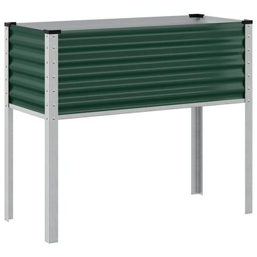 vidaXL Garten-Pflanzgefäß Grün 100 x 45 x 90 cm Stahl
