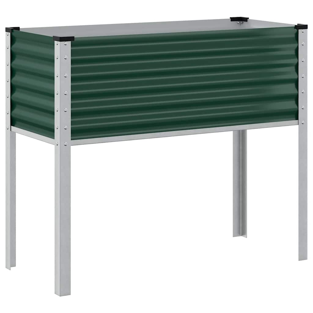vidaXL Garten-Pflanzgefäß Grün 100 x 45 x 90 cm Stahl