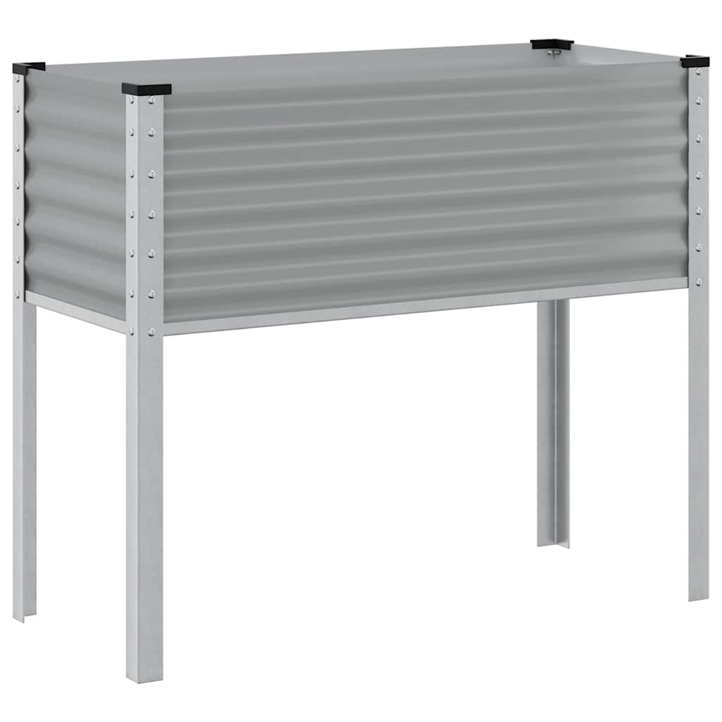 vidaXL Jardinière Gris 100x45x90 cm Acier