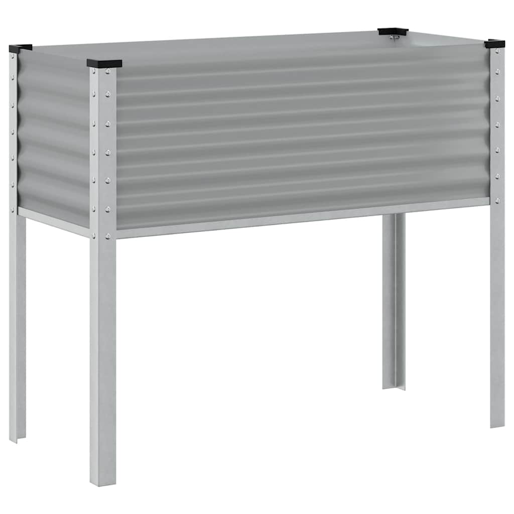 vidaXL Jardinière Gris 100x45x90 cm Acier