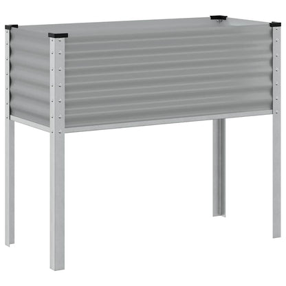 vidaXL Jardinière Gris 100x45x90 cm Acier