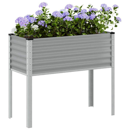 vidaXL Jardinière Gris 100x45x90 cm Acier