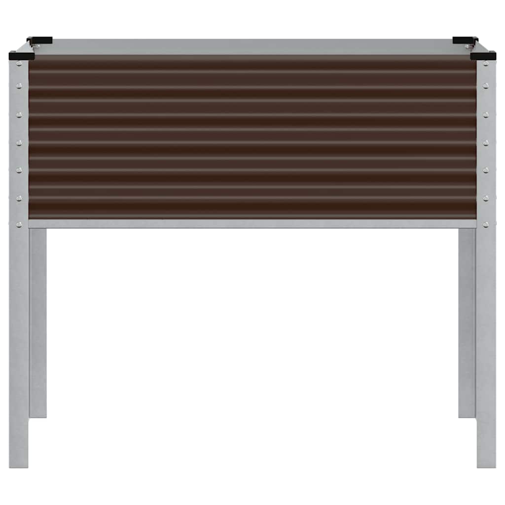 vidaXL Garten-Pflanzgefäß Braun 100 x 45 x 90 cm Stahl