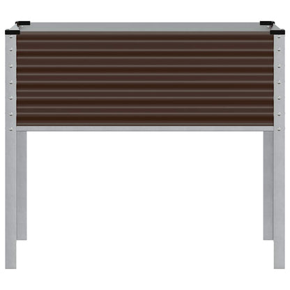 vidaXL Garten-Pflanzgefäß Braun 100 x 45 x 90 cm Stahl