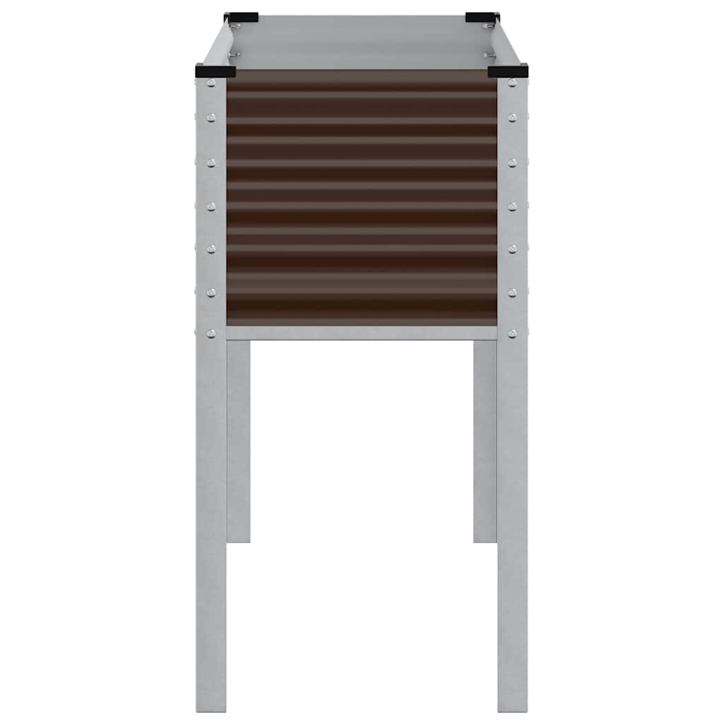 vidaXL Garten-Pflanzgefäß Braun 100 x 45 x 90 cm Stahl