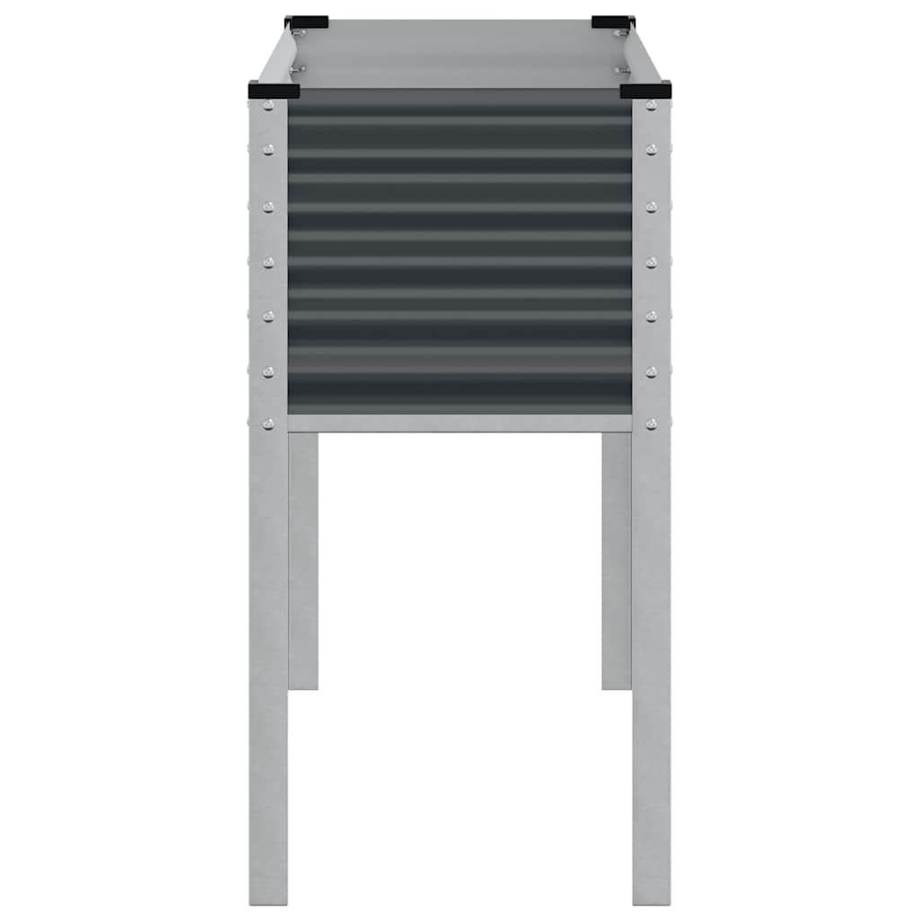vidaXL Jardinière de jardin anthracite 100 x 45 x 90 cm acier