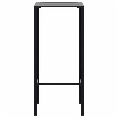 vidaXL Table de bar noir 50x50x110 cm acier laqué