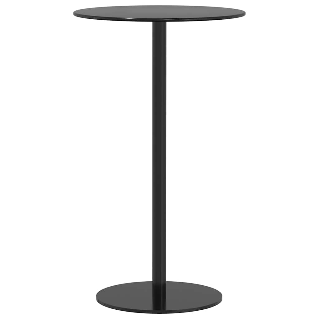vidaXL Gartentisch Rund Schwarz Ø60x105 cm Stahl