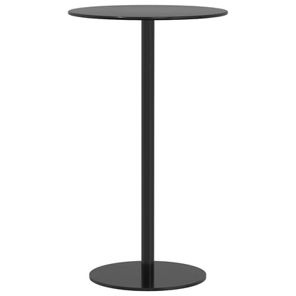 vidaXL Gartentisch Rund Schwarz Ø60x105 cm Stahl