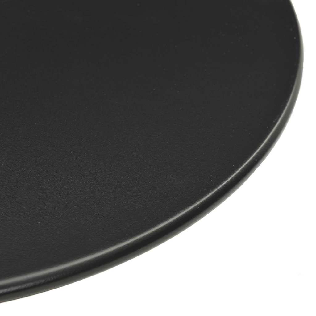 vidaXL Gartentisch Rund Schwarz Ø60x105 cm Stahl