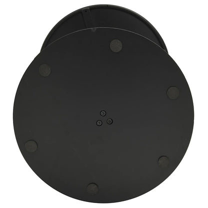 vidaXL Gartentisch Rund Schwarz Ø60x105 cm Stahl