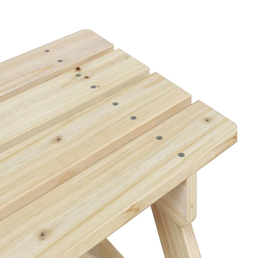 vidaXL Picknicktisch für 4 Kinder mit Schirmloch Massivholz Tanne