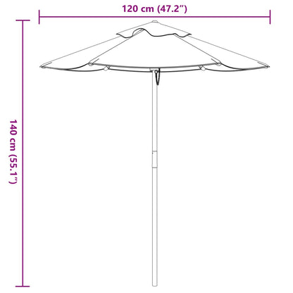 vidaXL Sonnenschirm für Kinder mit Holzmast Ø120x140 cm