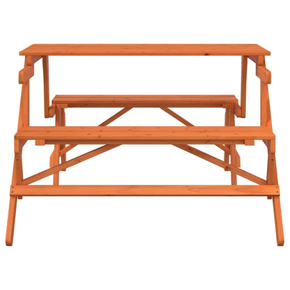 vidaXL Picknicktisch mit Bänken 2-in-1 Massivholz Tanne