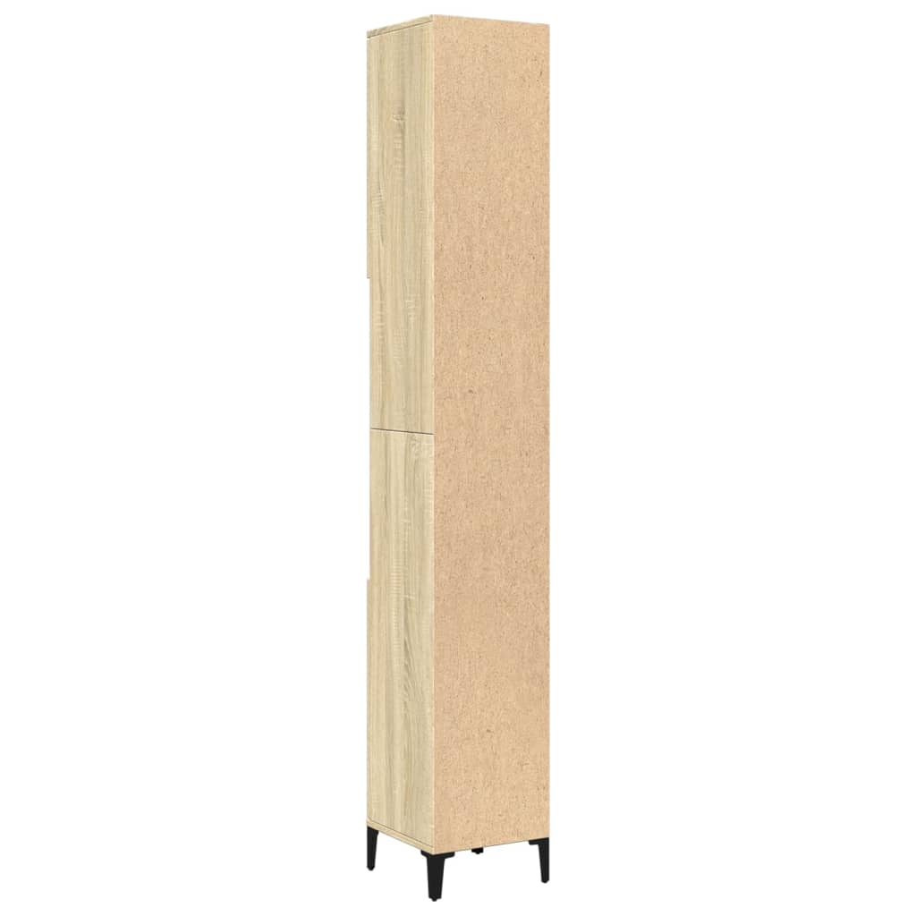 vidaXL Badschrank Sonoma-Eiche 30x30x190 cm Holzwerkstoff