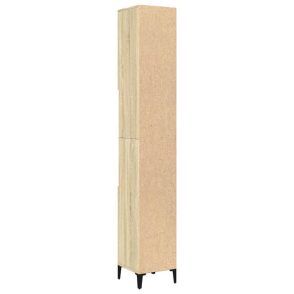 vidaXL Badschrank Sonoma-Eiche 30x30x190 cm Holzwerkstoff