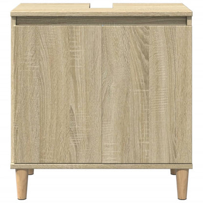 vidaXL Waschbeckenunterschrank Sonoma-Eiche 58x33x60 cm Holzwerkstoff