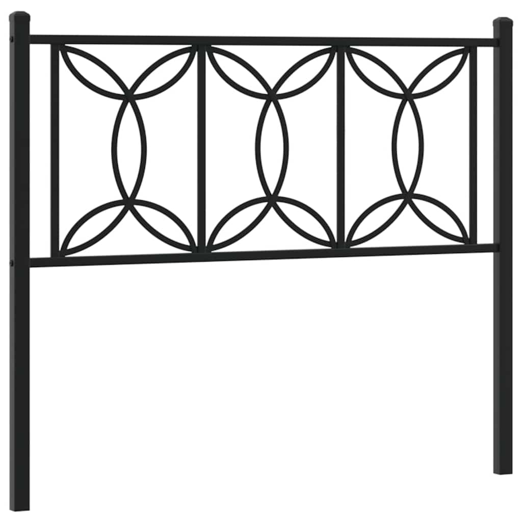 vidaXL Ersatz-Kopfteil Metall Schwarz 100 cm