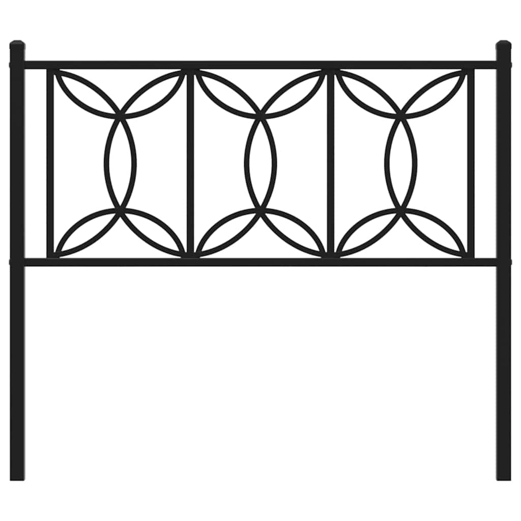 vidaXL Ersatz-Kopfteil Metall Schwarz 100 cm