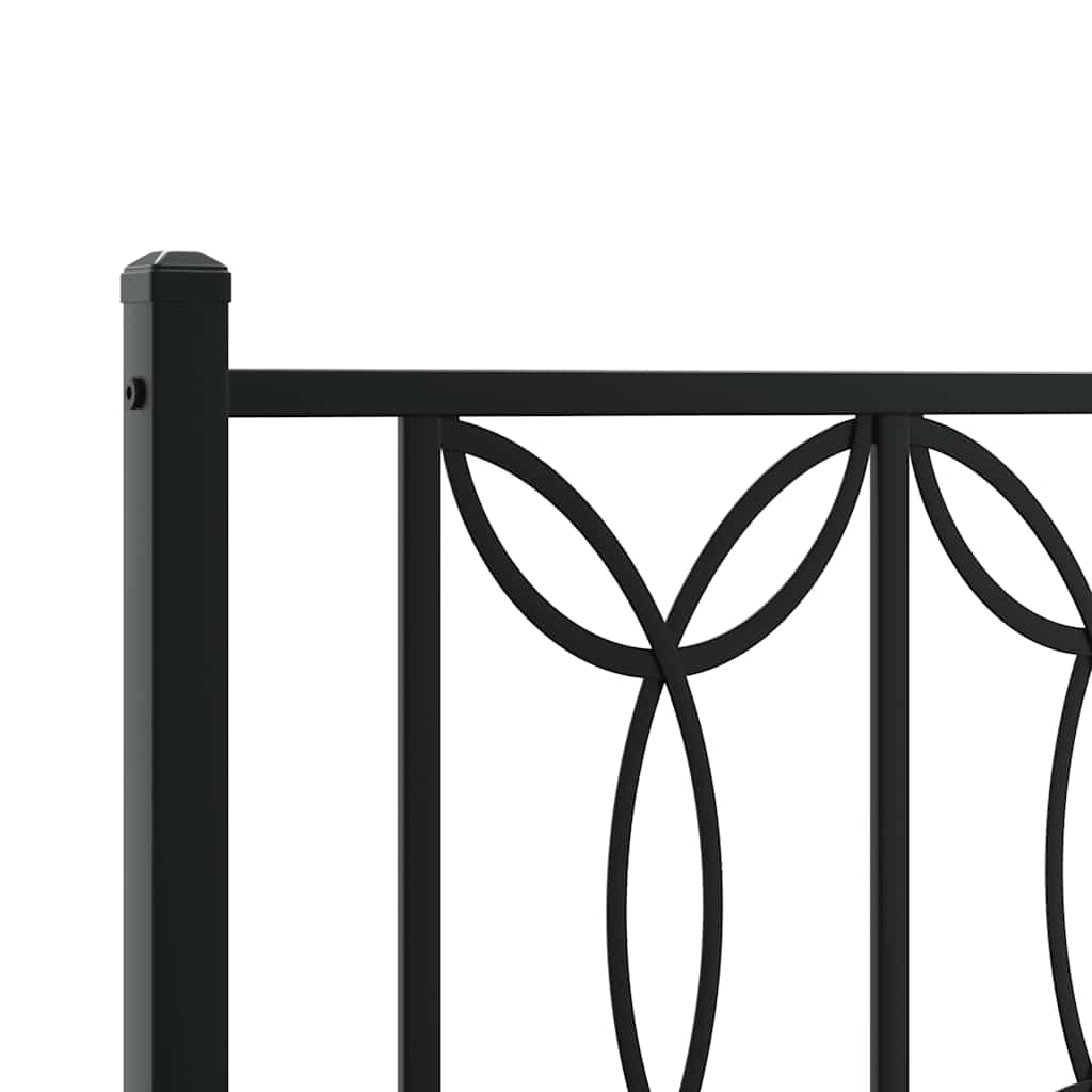 vidaXL Ersatz-Kopfteil Metall Schwarz 100 cm