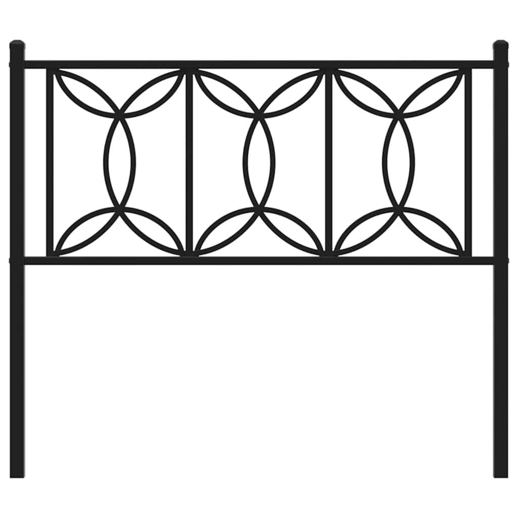 vidaXL Ersatz-Kopfteil Metall Schwarz 107 cm