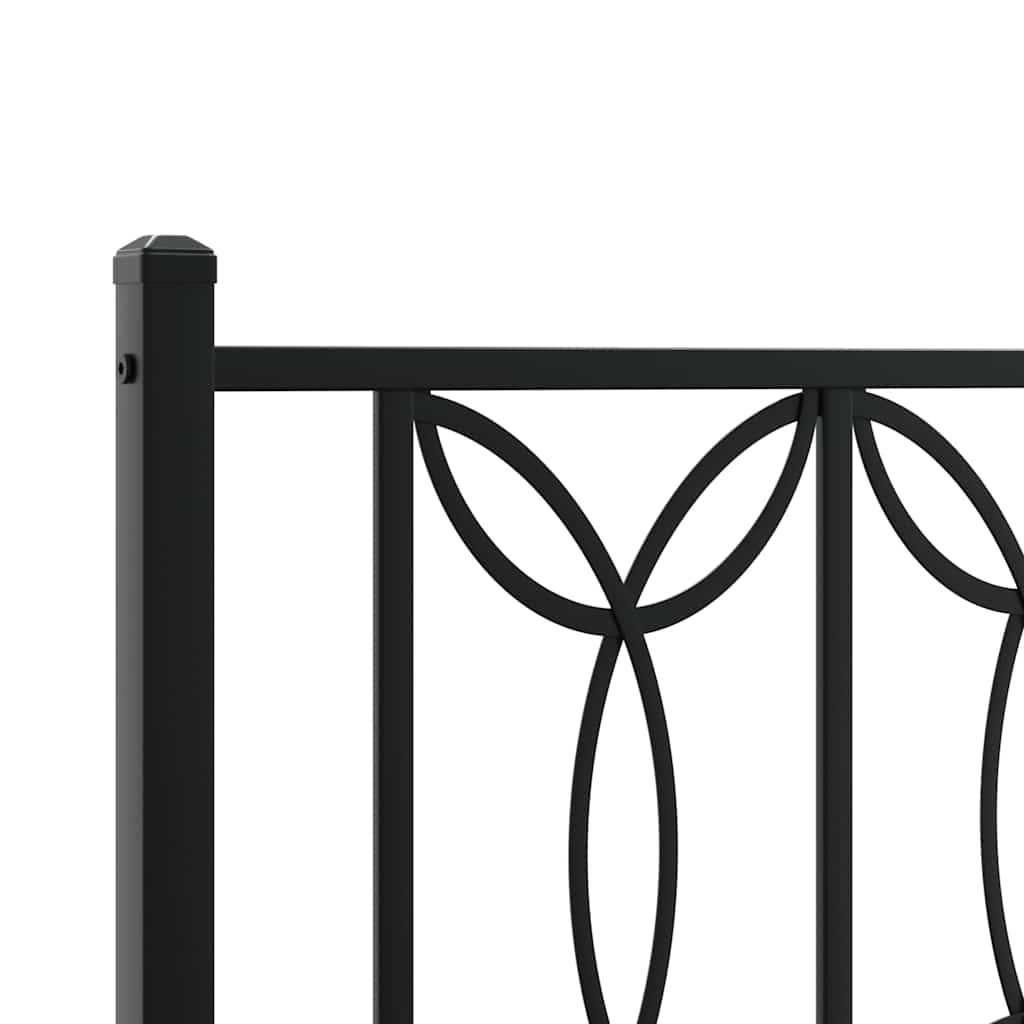 vidaXL Ersatz-Kopfteil Metall Schwarz 107 cm