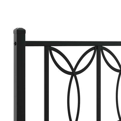 vidaXL Ersatz-Kopfteil Metall Schwarz 107 cm