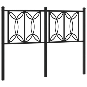 vidaXL Ersatz-Kopfteil Metall Schwarz 120 cm