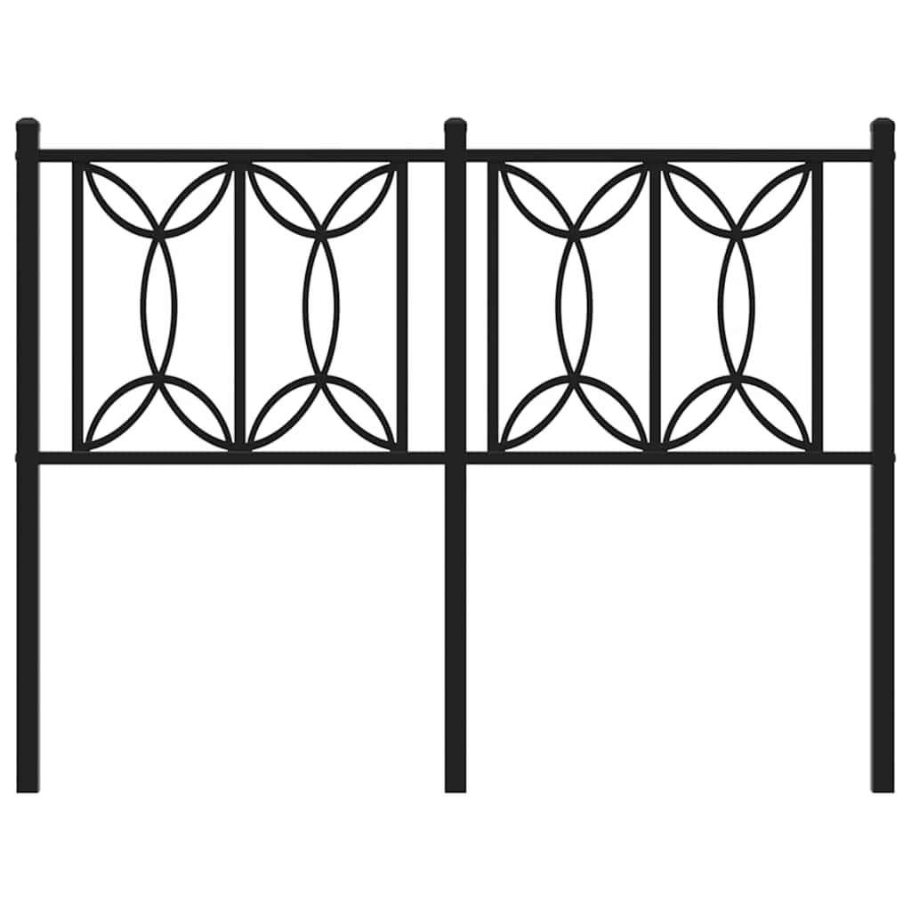 vidaXL Ersatz-Kopfteil Metall Schwarz 120 cm