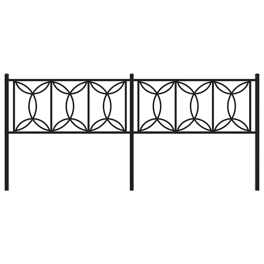vidaXL Ersatz-Kopfteil Metall Schwarz 193 cm